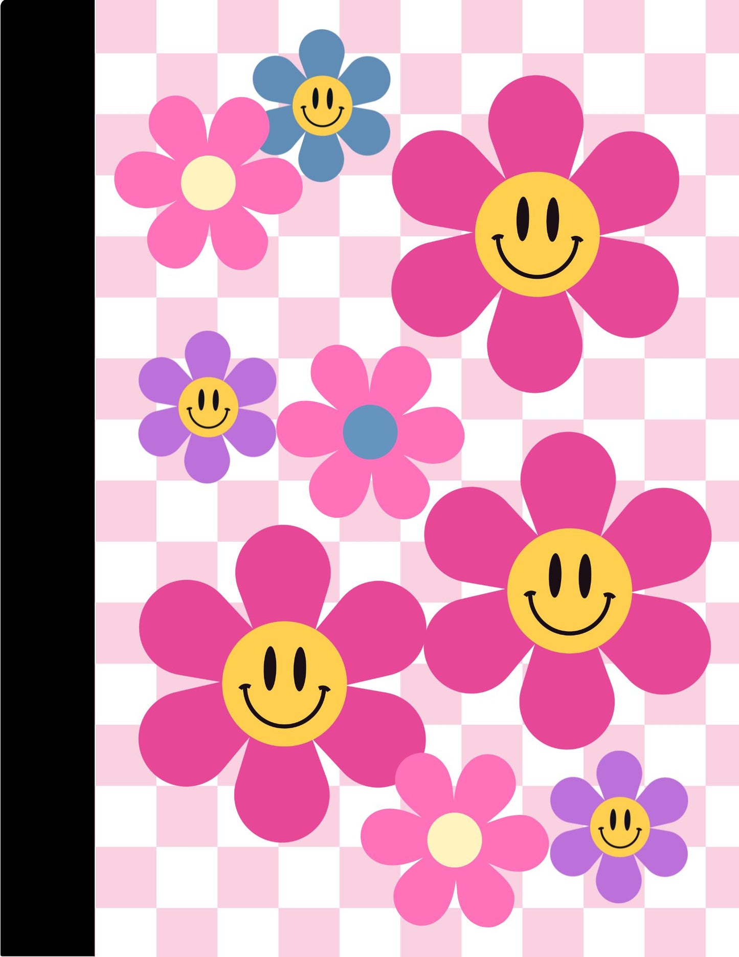 School Composition Notebook Custom Floral Schoolbus