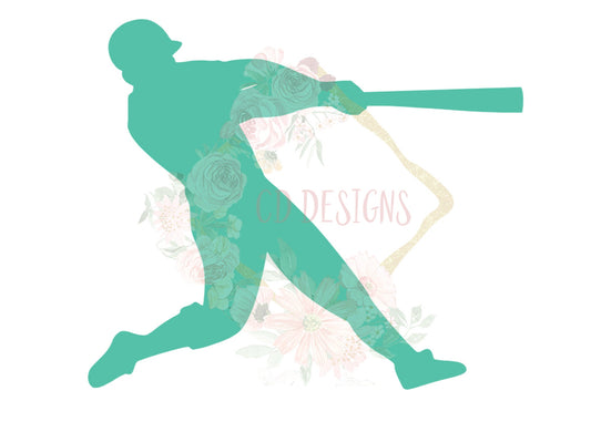 Baseball Batter Vinyl Decal Personalized
