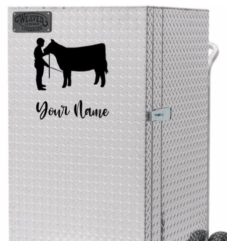 Show Heifer Boy Vinyl Decal | Show Heifer Boy Livestock Vinyl Decal: Custom Cow Car Decor / Custom Vinyl Decal