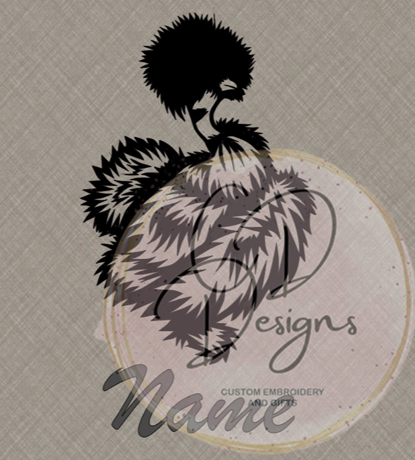 Show Girl Naked Neck Silkie Vinyl Chicken Decal, Personalized