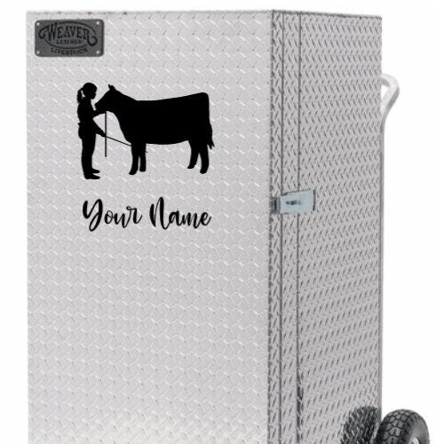 Show Heifer Girl Livestock Vinyl Decal: Cow Car/Laptop Sticker /Custom Personalized Viny Decal