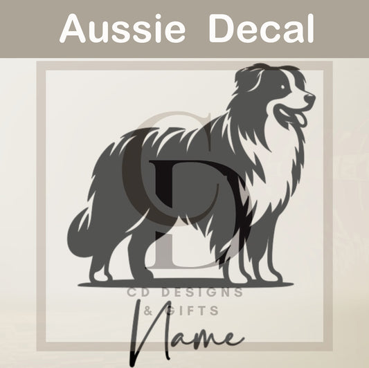 Australian Shepherd Dog Decal | Vinyl Car Decal | Window Decal | Vinyl Sticker | Custom Decal | Personalized Decal