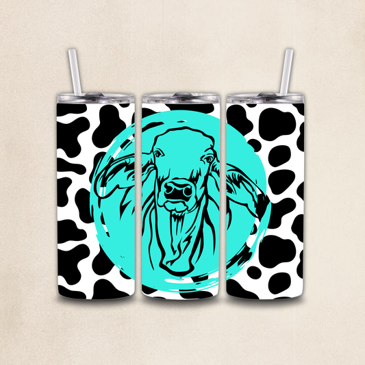 Brahman Cow Print Western Tumbler Wrap PNG Digital File | Digital Download