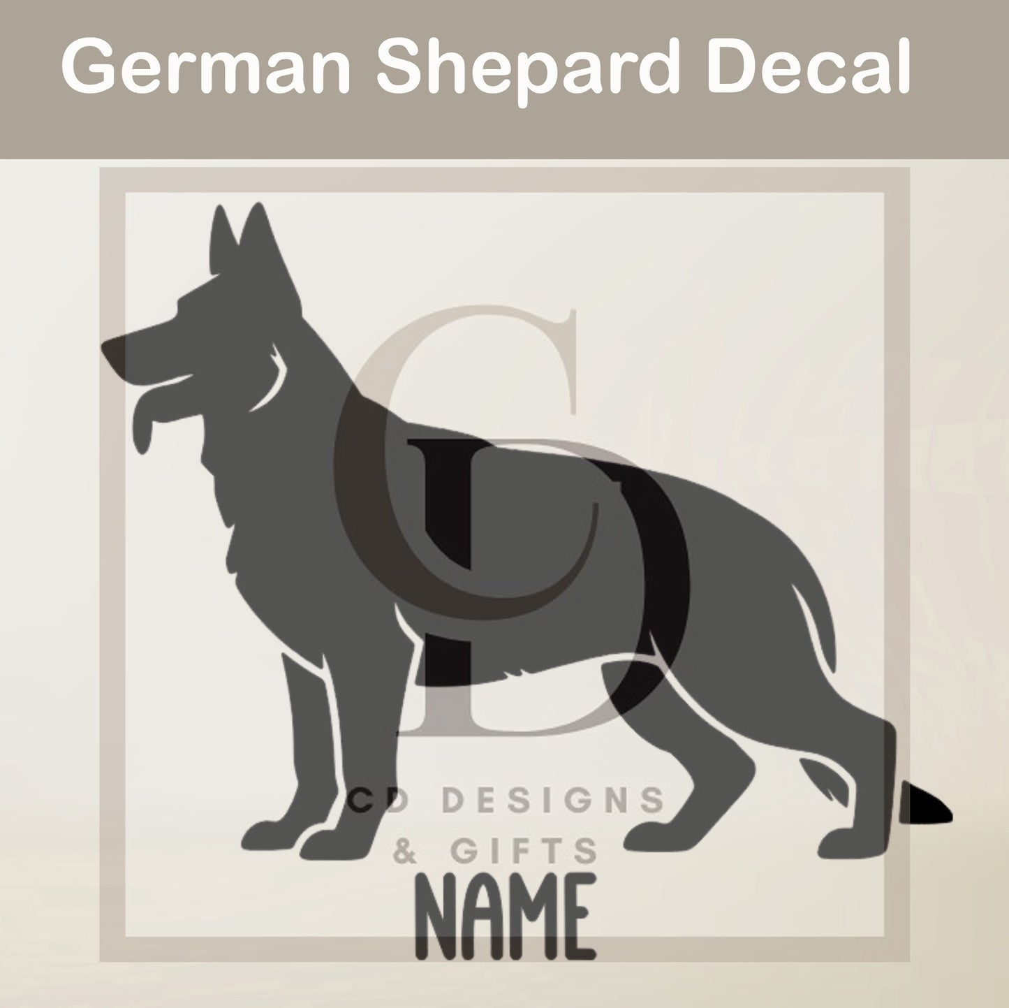 German Shepard Dog Decal | Vinyl Car Decal | Window Decal | Vinyl Sticker | Custom Decal | Personalized Decal