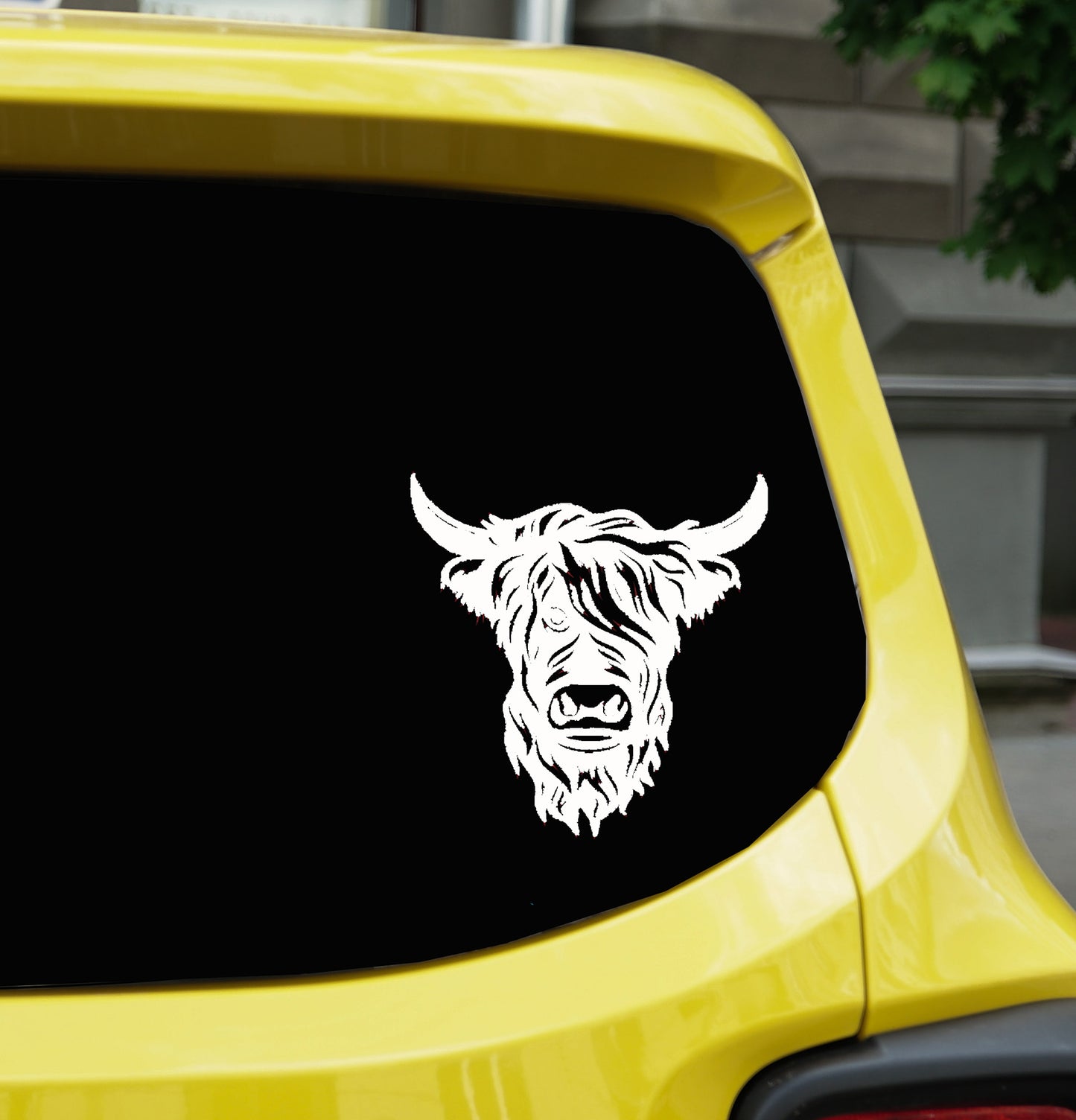 Highland Cow Vinyl Decal, Personalized | Highland Cow Decal: Farmhouse Car Decor / Custom Vinyl Decal