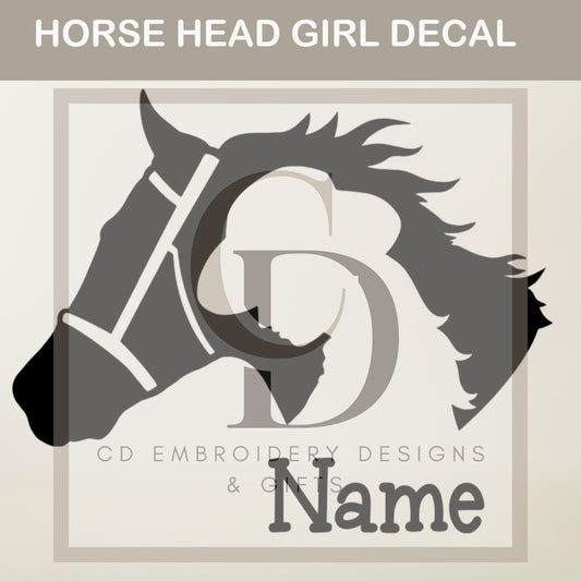 Horse Girl Vinyl Car Decal, Horse Vinyl Decal, Cow Girl with Horse Decal
