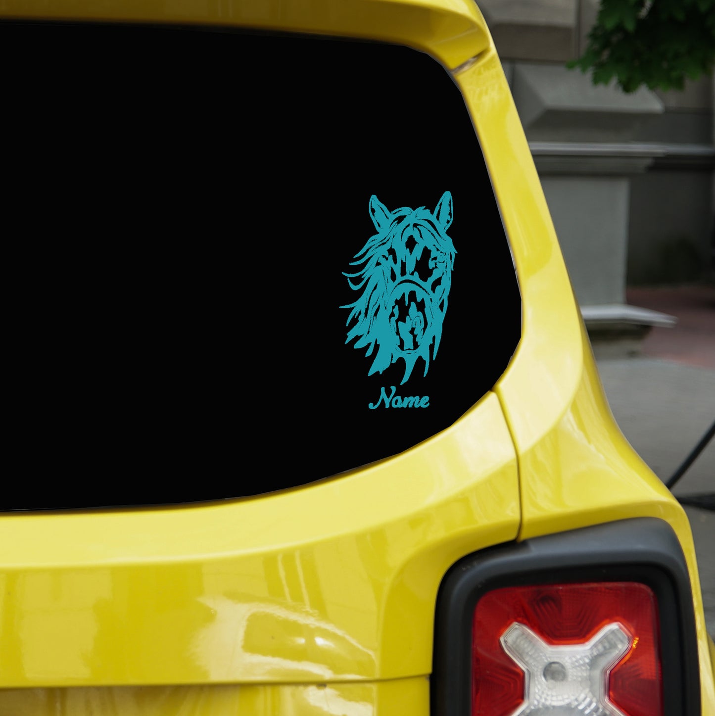 Horse Head Decal: Western Equestrian Car Window Decor | Personalized Custom Vinyl Decal