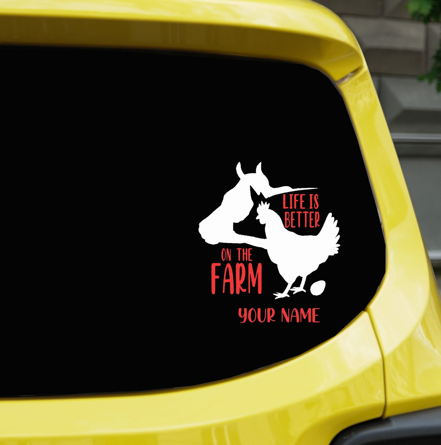 Life Is Better On The Farm Decal: Western Style Vinyl Sticker  / Custom Vinyl Decal
