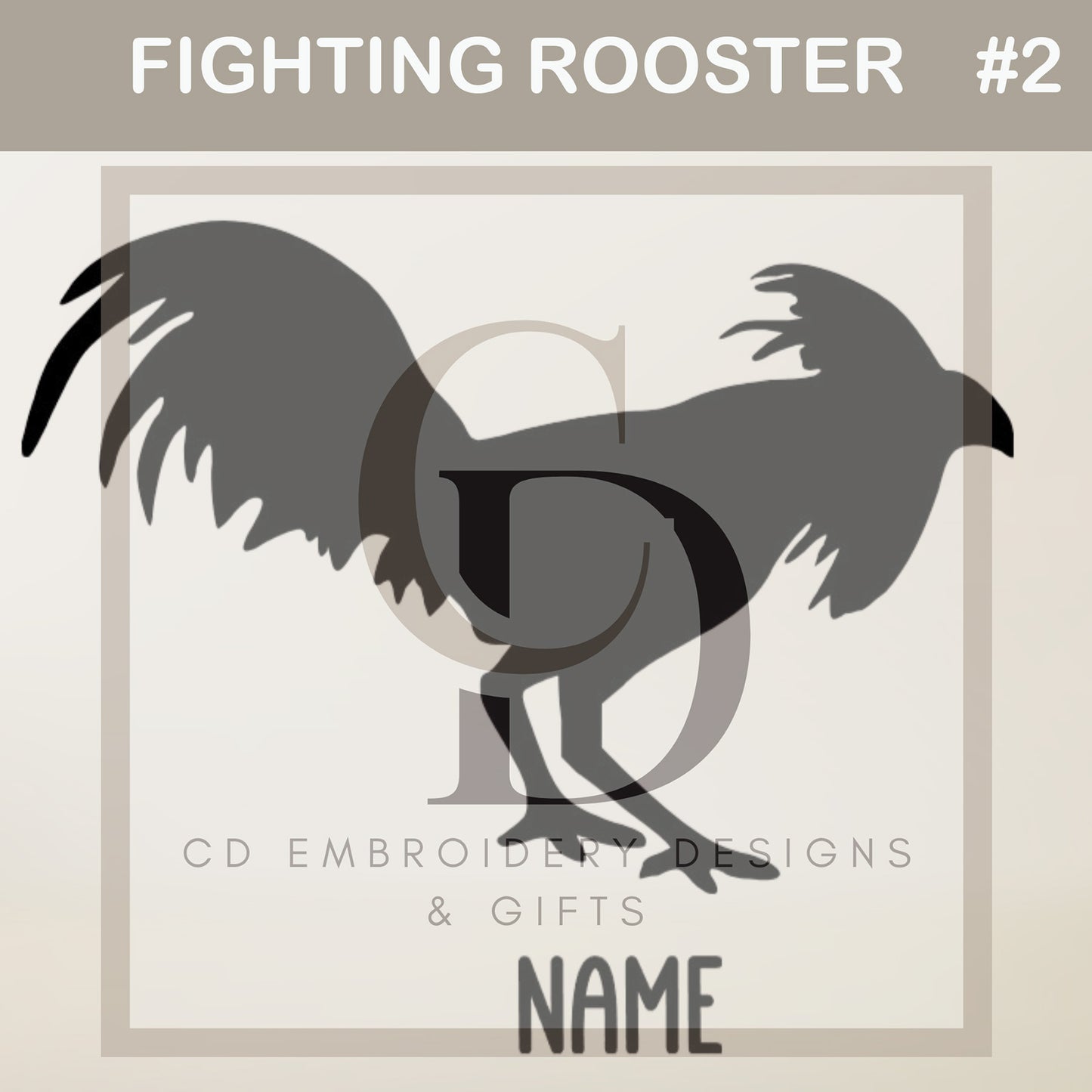 Fighting Rooster 2 Custom Vinyl Chicken Decal, Modern Game Fighting Rooster Car Decal: Chicken Vinyl Sticker / Custom Vinyl Decal