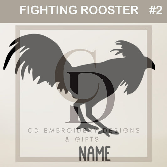 Fighting Rooster 2 Custom Vinyl Chicken Decal, Modern Game Fighting Rooster Car Decal: Chicken Vinyl Sticker / Custom Vinyl Decal