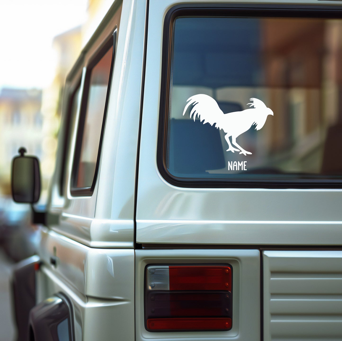 Fighting Rooster 2 Custom Vinyl Chicken Decal, Modern Game Fighting Rooster Car Decal: Chicken Vinyl Sticker / Custom Vinyl Decal