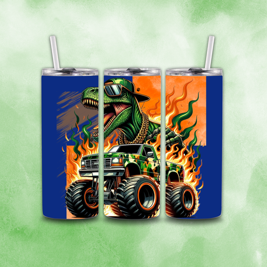 Monster Truck Dino Tumbler Print Tumbler Wrap PNG Digital File | Digital Download