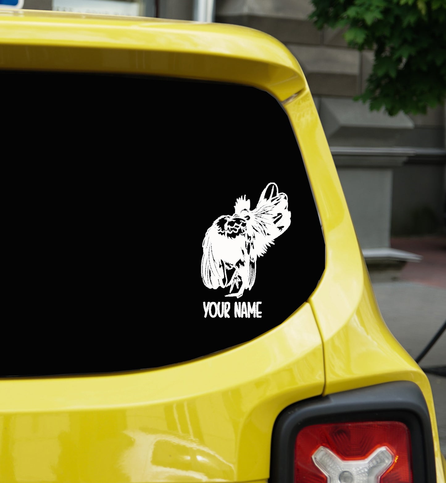 Serama Rooster Decal | Chicken Car Decal | Showbox chicken decal | Personalized Custom Vinyl Decal