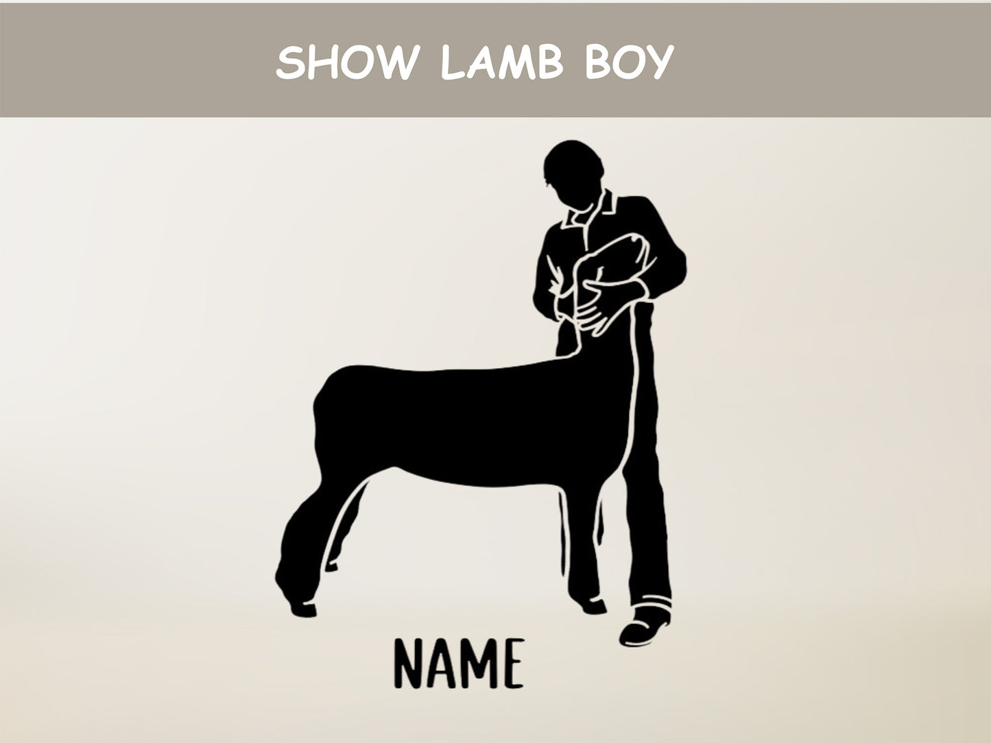 Stock Show Boy Lamb Livestock Custom Vinyl Decal Personalized