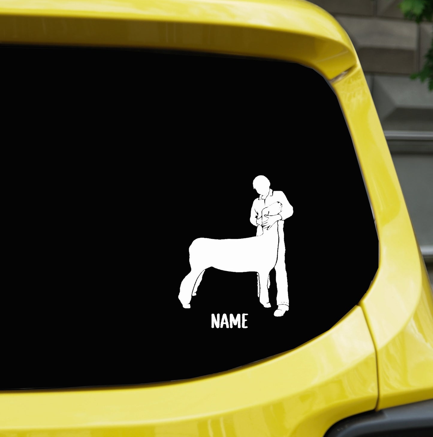 Stock Show Boy Lamb Livestock Custom Vinyl Decal Personalized