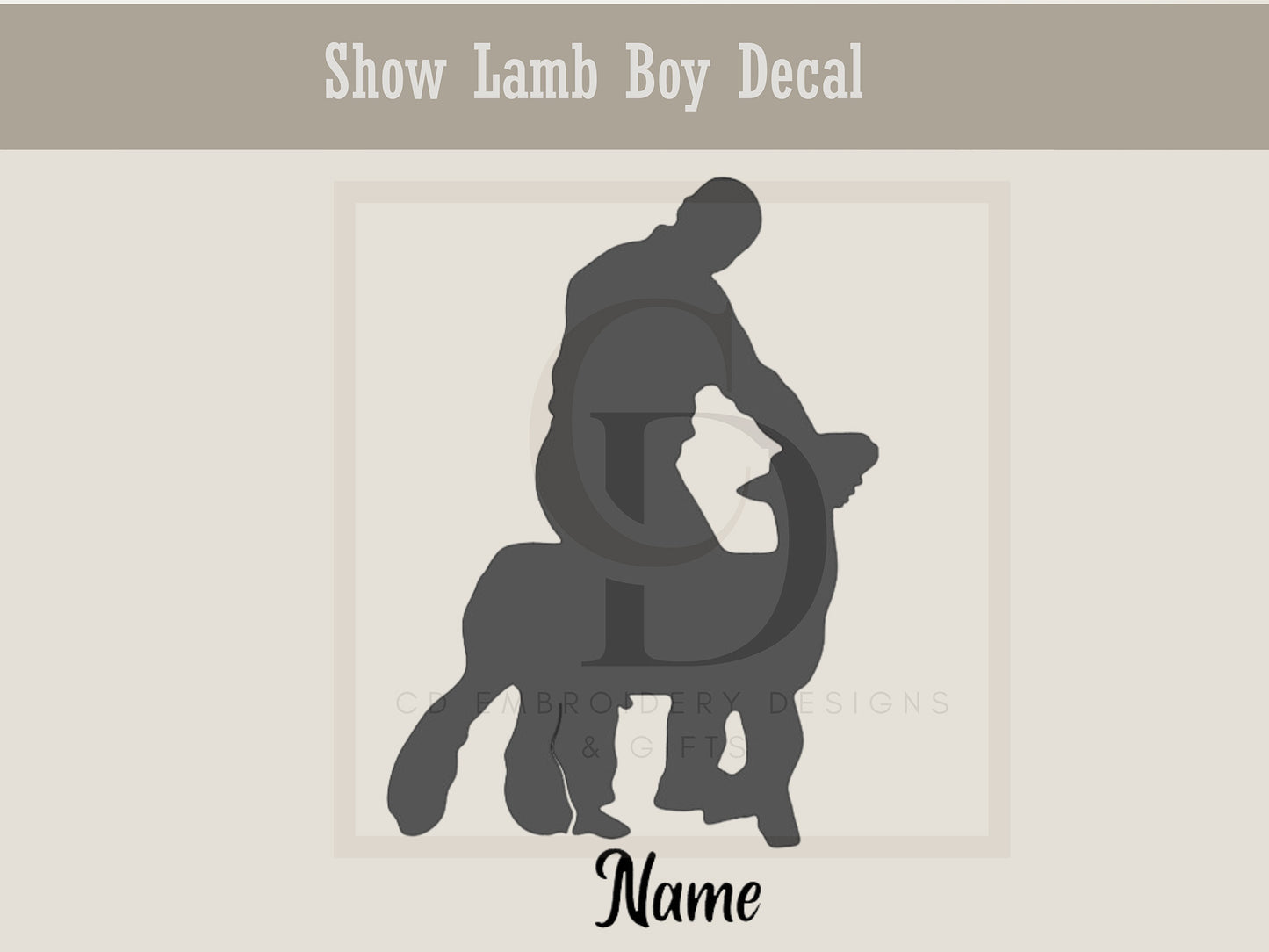 Stock Show Boy Lamb Livestock Custom Vinyl Decal Personalized