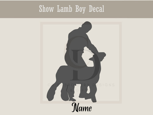 Stock Show Boy Lamb Livestock Custom Vinyl Decal Personalized