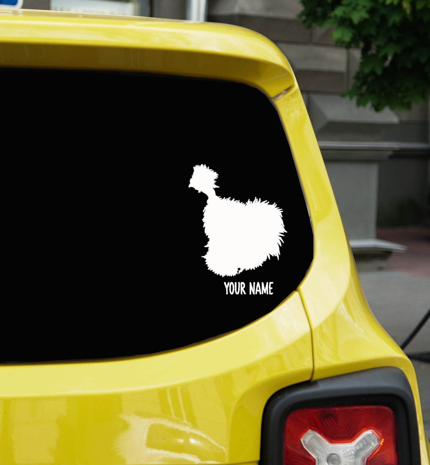 Show Girl Chicken Custom Vinyl Naked Neck Silkie Chicken Decal | Car Decal | Personalized Decal