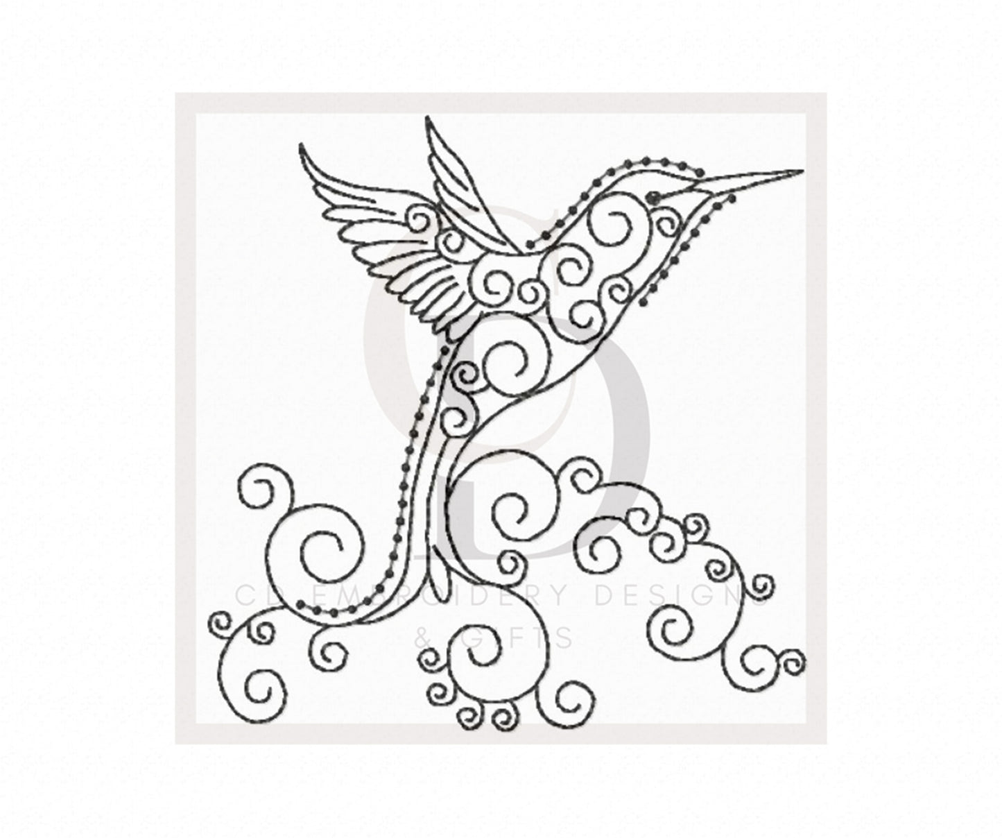 Hummingbird 1 Machine Embroidery Design