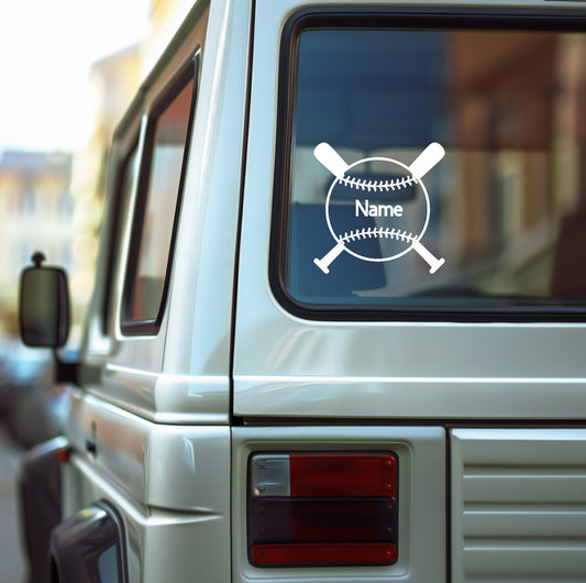 Baseball Decal: Monogram Sports Sticker for Tumbler, Laptop, Car