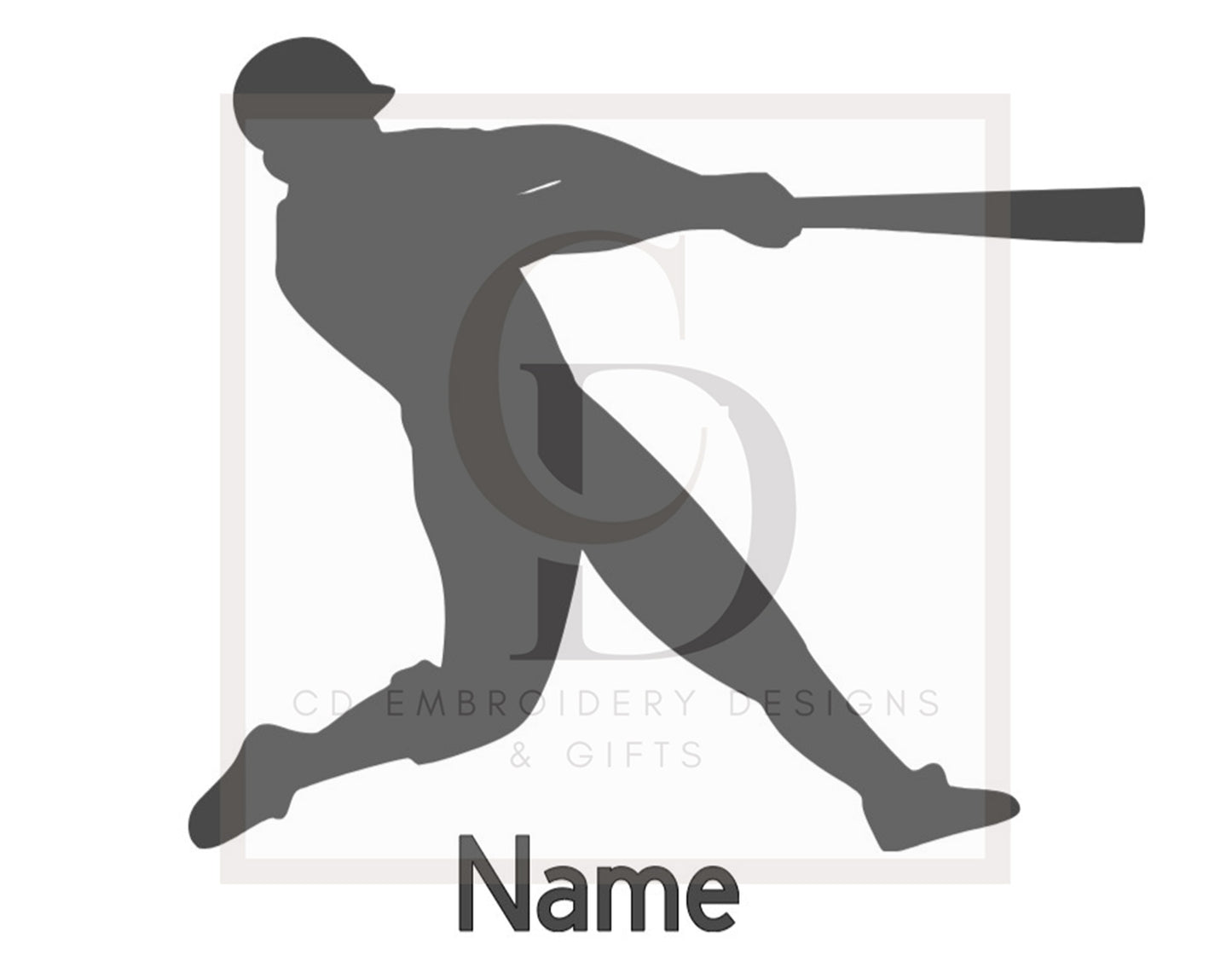 Baseball Batter Vinyl Decal Personalized