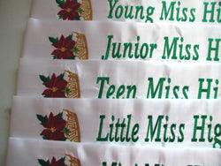 Standard Satin Sash, Pageant