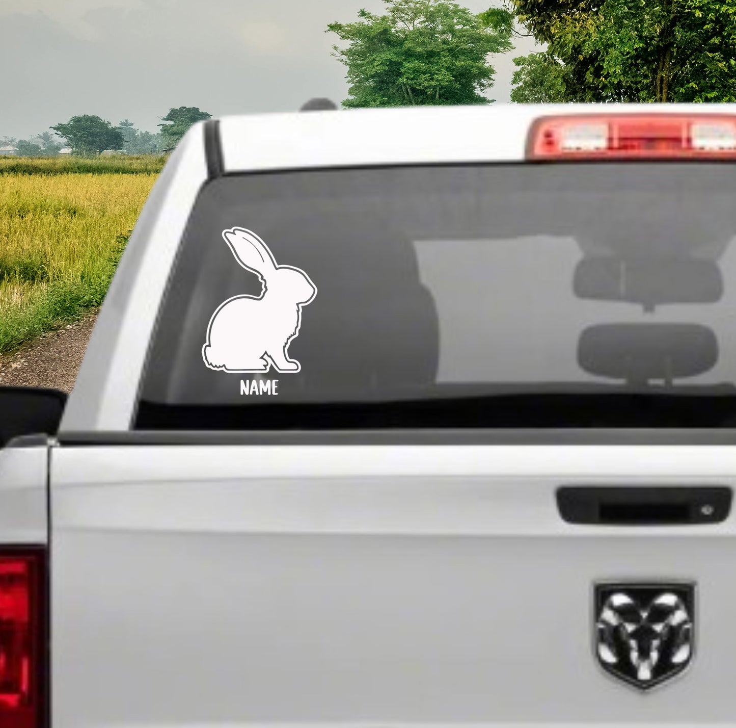 Market Show Rabbit Custom Vinyl Decal | Car Decal | Show Rabbit Sticker | Personalized Decal
