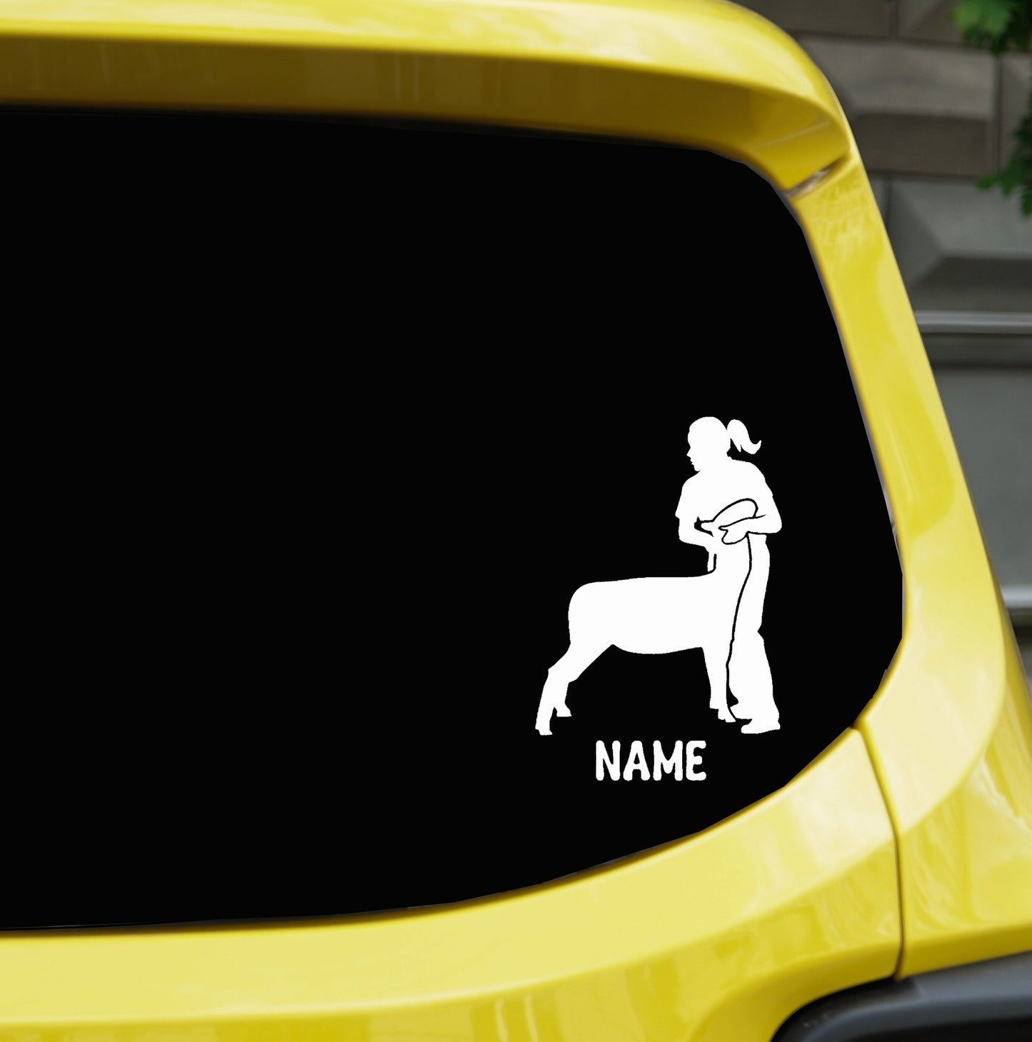 Show Lamb Girl Custom Vinyl Decal Personalized  Custom Show Lamb Girl Vinyl Decal: Personalized Car Decal / Market Lamb / custom Vinyl Decal