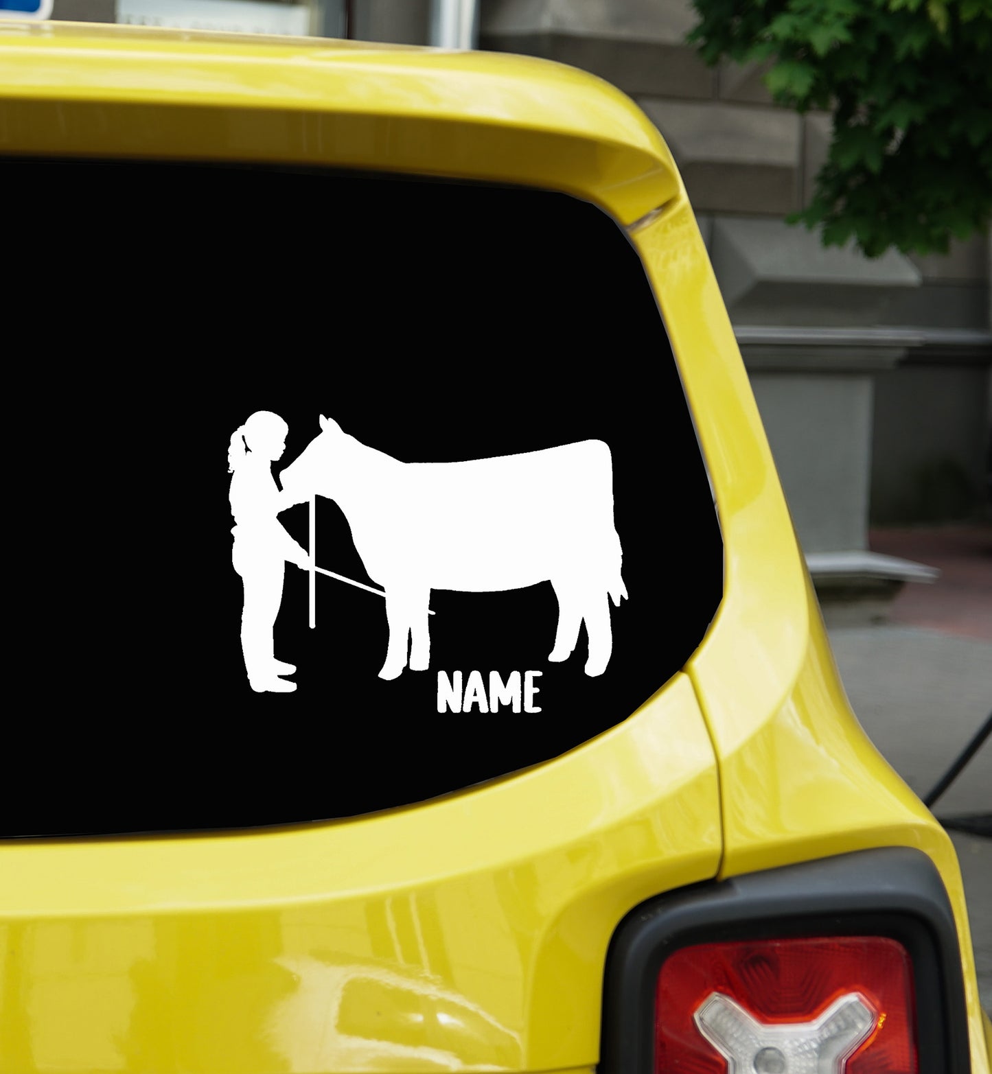Show Heifer Girl Livestock Vinyl Decal: Cow Car/Laptop Sticker /Custom Personalized Viny Decal
