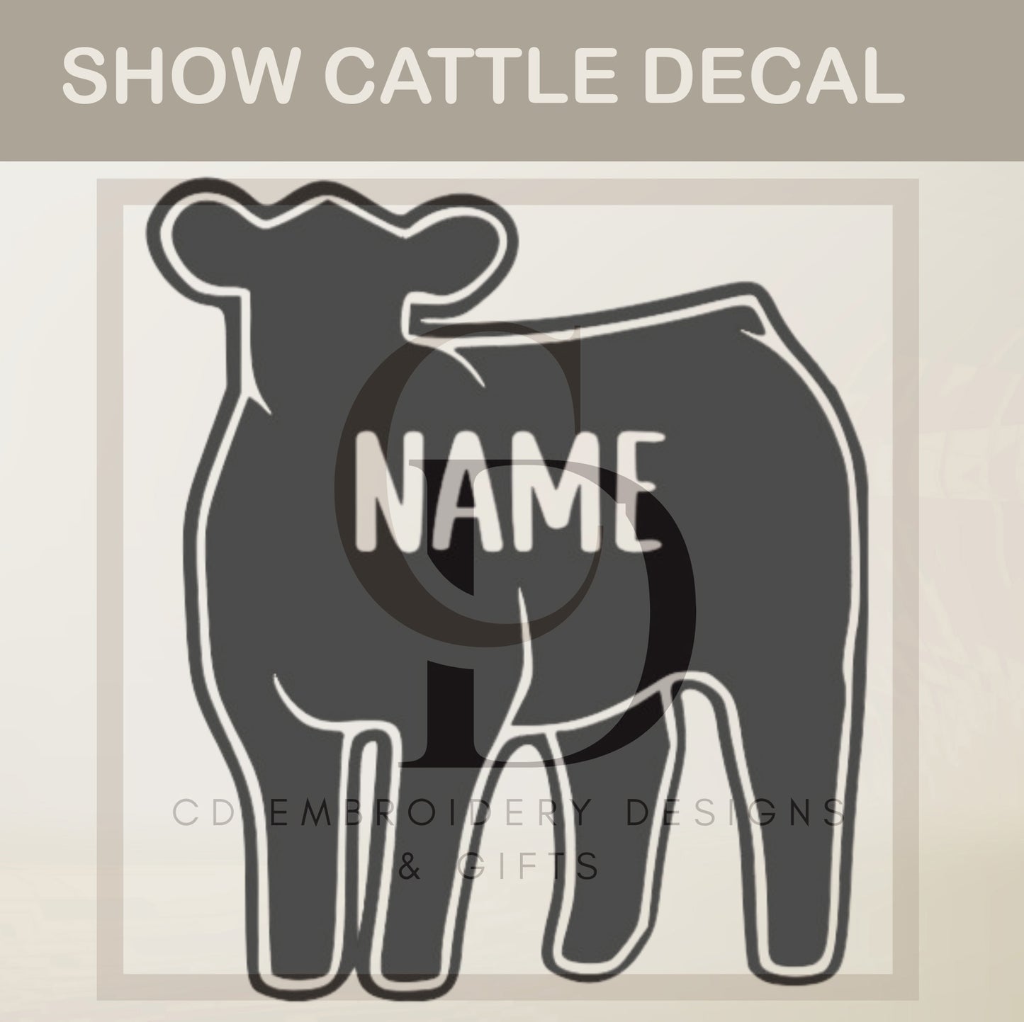 Stock Show Cattle Livestock Car Decal