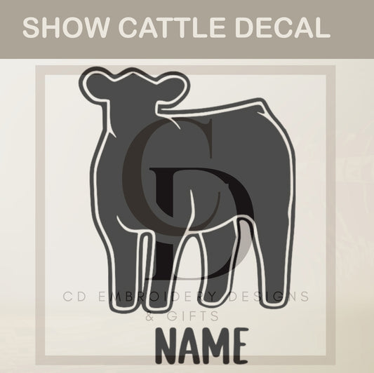 Stock Show Cattle Livestock Car Decal